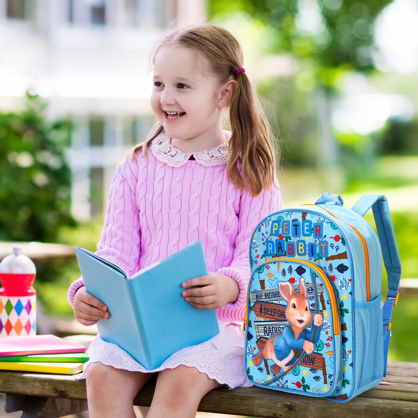 Peter Rabbit Kids Childrens Premium Backpack School Rucksack Travel Bag, Multicolour