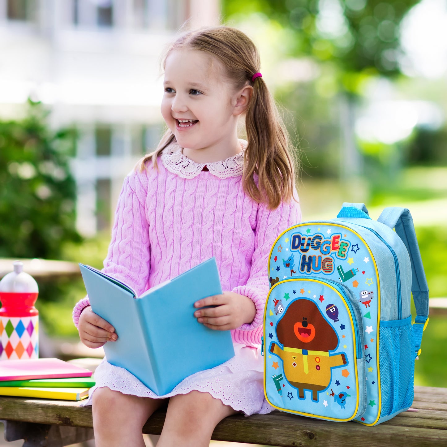Hey Duggee Kids Childrens Premium Backpack School Rucksack Travel Bag, Multicolour