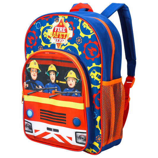 Fireman Sam Kids Childrens Premium Backpack School Rucksack Travel Bag, Multicolour