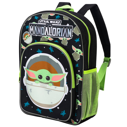 Star Wars Baby Yoda The Mandalorian Kids Childrens Premium Backpack School Rucksack Travel Bag, Multicolour