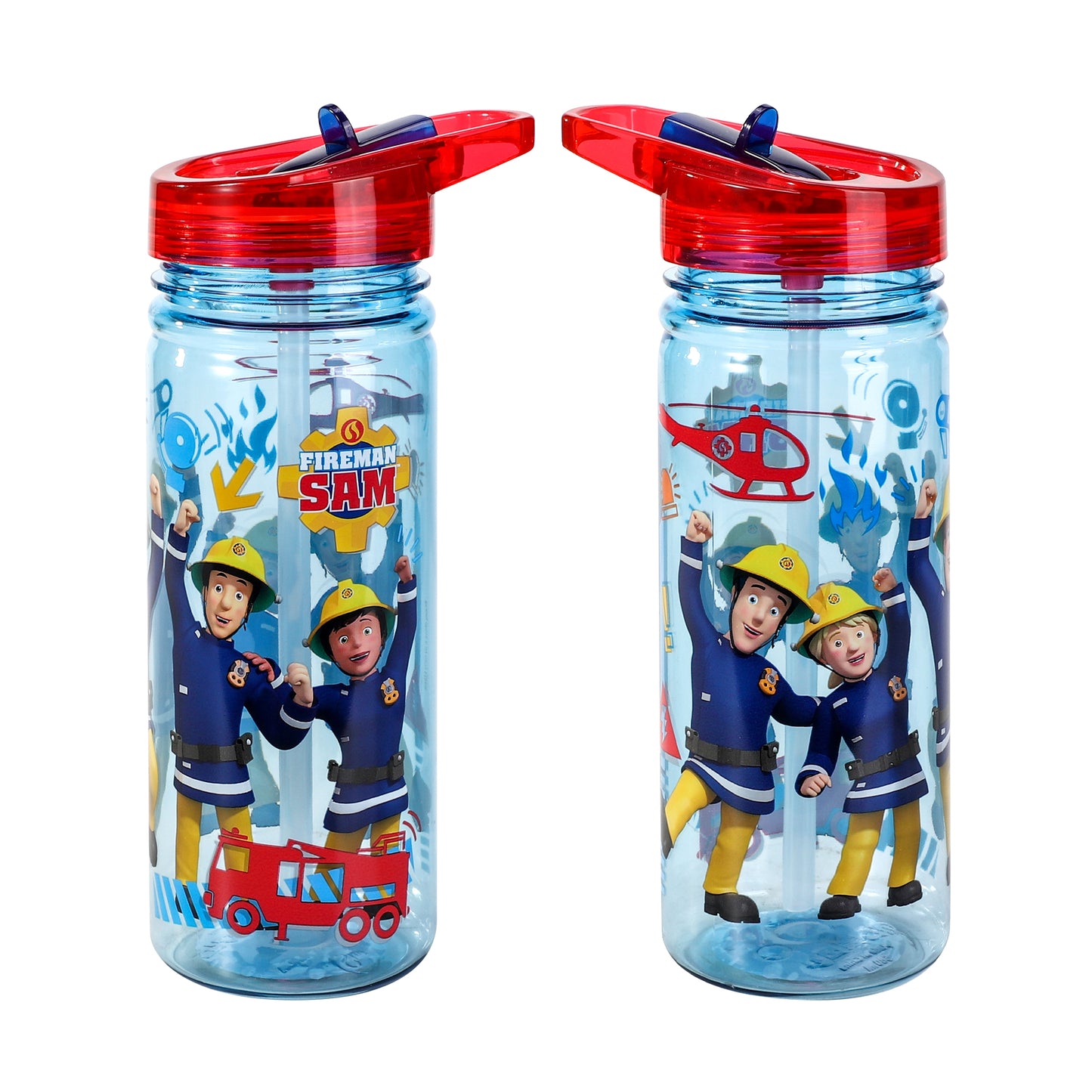 Fireman Sam 580ml Water Bottle for Kids, School Drinks Bottle Made of Durable Ecozen BPA Free