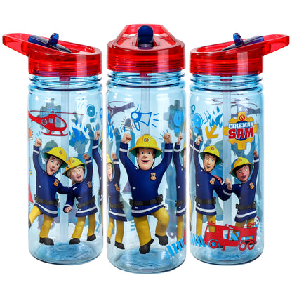 Fireman Sam 580ml Water Bottle for Kids, School Drinks Bottle Made of Durable Ecozen BPA Free