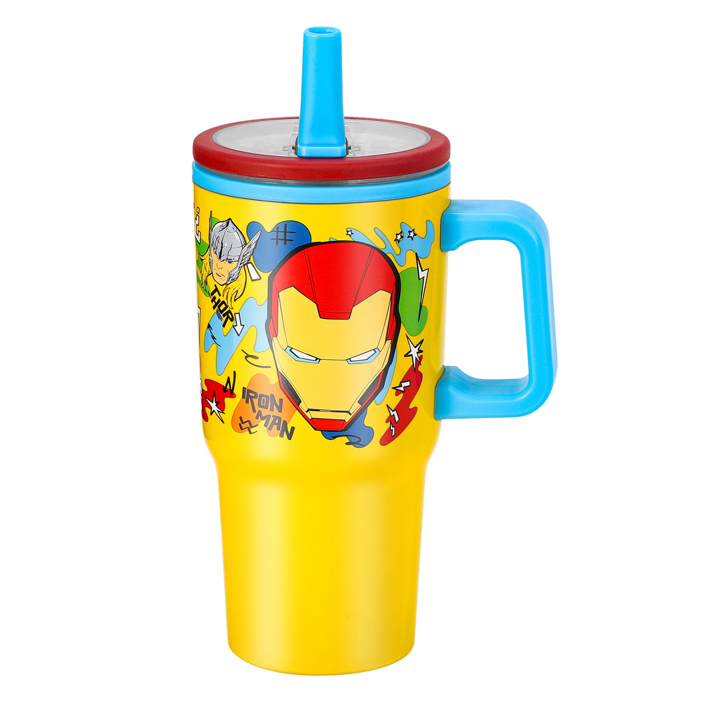 Avengers 640mL Double Walled Vacuum Insulated Tumbler with Straw & Handle