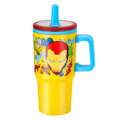 Avengers 640mL Double Walled Vacuum Insulated Tumbler with Straw & Handle