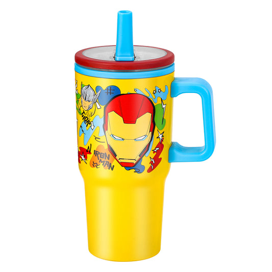 Avengers 640mL Double Walled Vacuum Insulated Tumbler with Straw & Handle