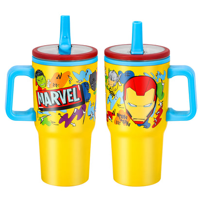 Avengers 640mL Double Walled Vacuum Insulated Tumbler with Straw & Handle