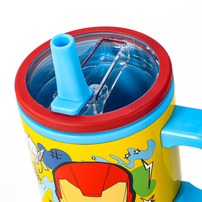 Avengers 640mL Double Walled Vacuum Insulated Tumbler with Straw & Handle