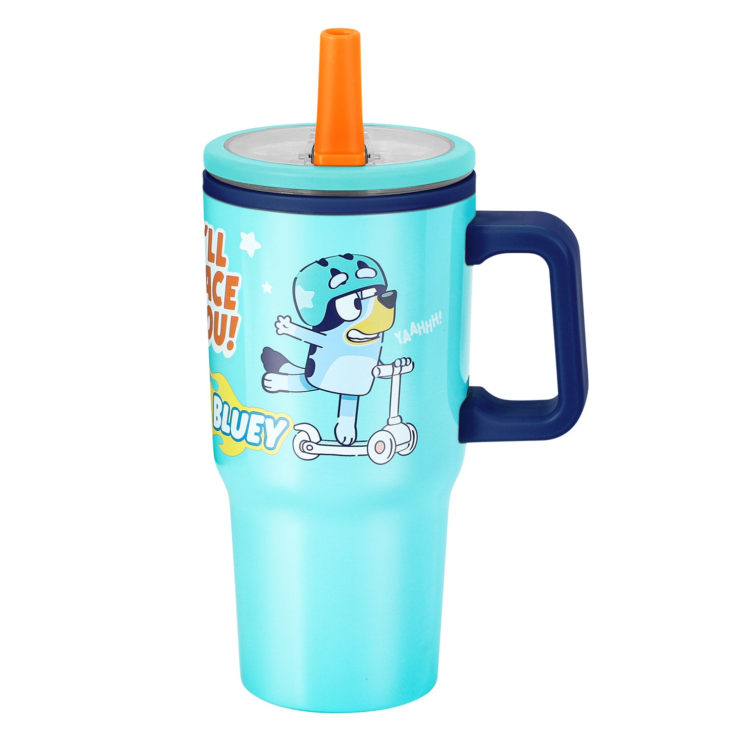 Bluey 640mL Double Walled Vacuum Insulated Tumbler with Straw & Handle