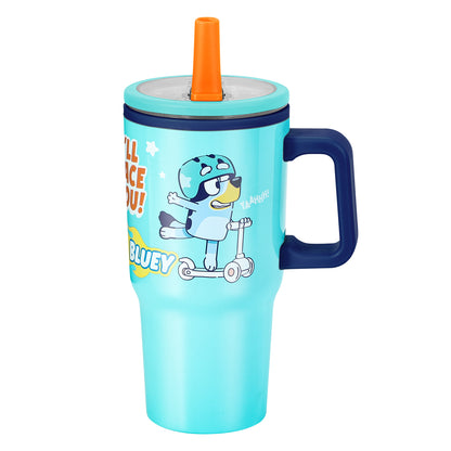 Bluey 640mL Double Walled Vacuum Insulated Tumbler with Straw & Handle