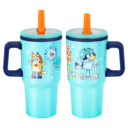 Bluey 640mL Double Walled Vacuum Insulated Tumbler with Straw & Handle