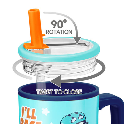 Bluey 640mL Double Walled Vacuum Insulated Tumbler with Straw & Handle