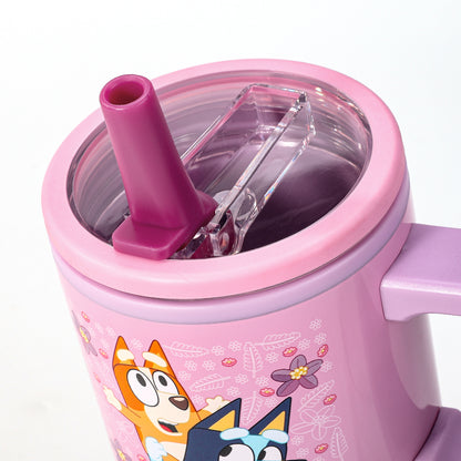 Bluey 640mL Double Walled Vacuum Insulated Tumbler with Straw & Handle