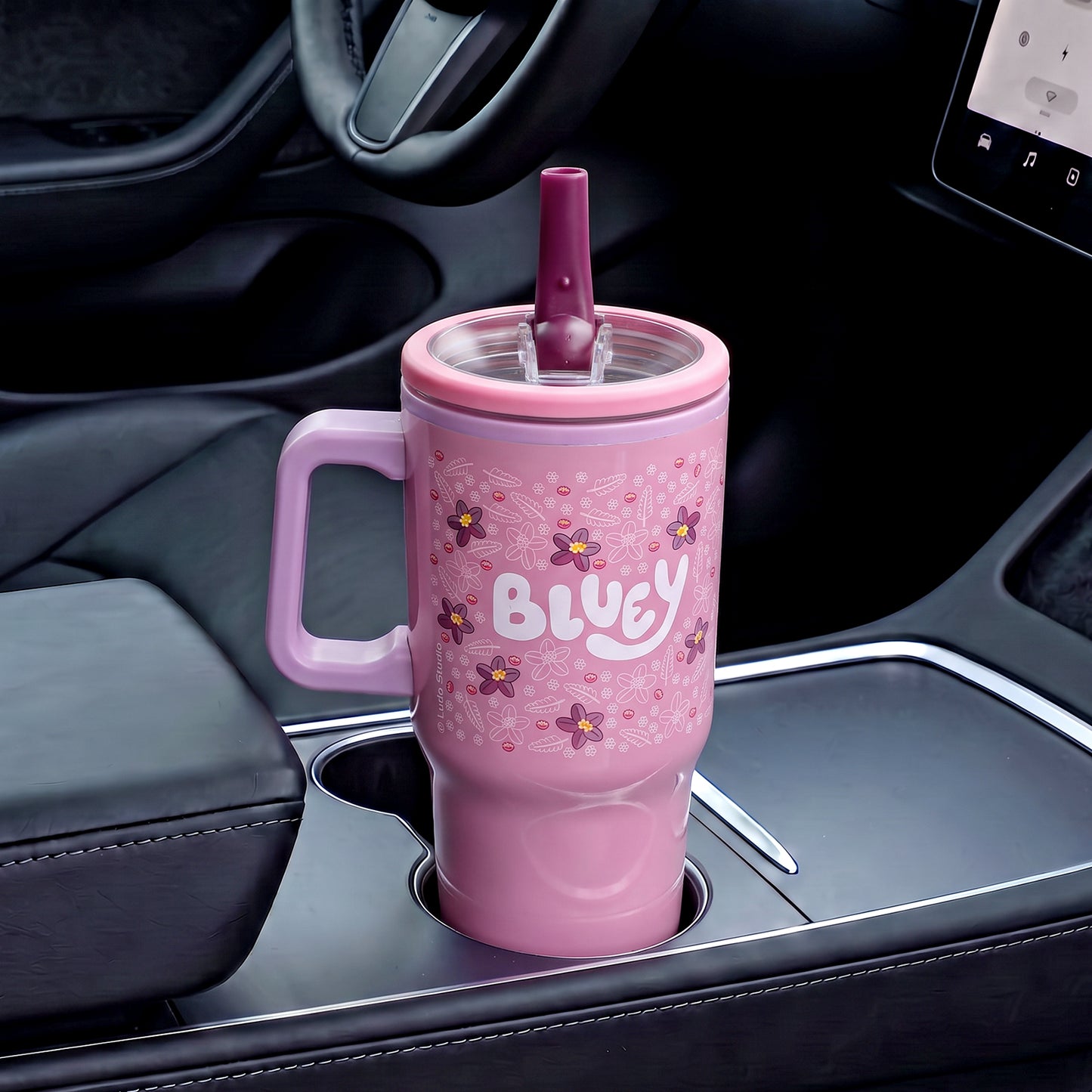 Bluey 640mL Double Walled Vacuum Insulated Tumbler with Straw & Handle