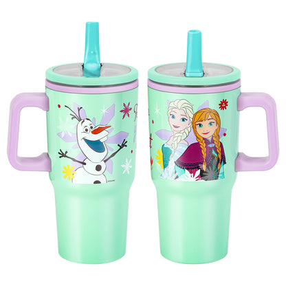 Frozen 640mL Double Walled Vacuum Insulated Tumbler with Straw & Handle