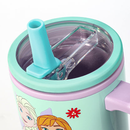 Frozen 640mL Double Walled Vacuum Insulated Tumbler with Straw & Handle