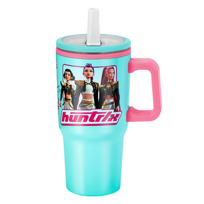 K Pop Demon Hunters 640mL/22oz Double Walled Vacuum Insulated Stainless Steel Tumbler Cup with Handle and Straw, Reusable Insulated Cup for Cold and Hot Drinks