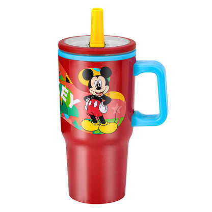 Mickey 640mL Double Walled Vacuum Insulated Tumbler with Straw & Handle