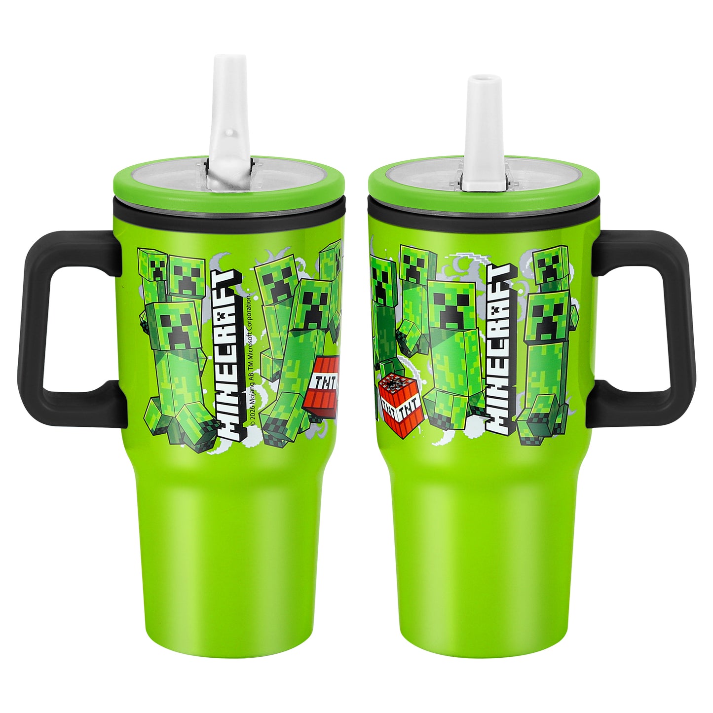 Minecraft 640mL Double Walled Vacuum Insulated Tumbler with Straw & Handle
