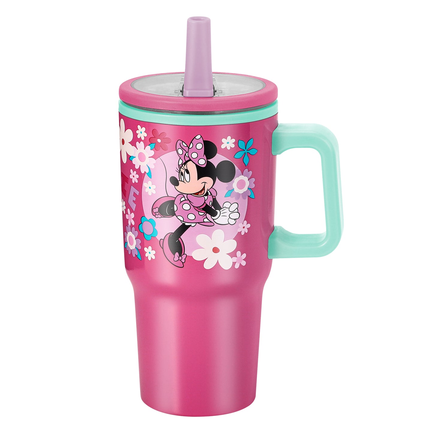 Minnie 640mL Double Walled Vacuum Insulated Tumbler with Straw & Handle
