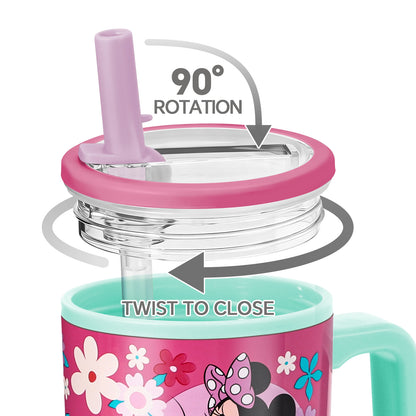 Minnie 640mL Double Walled Vacuum Insulated Tumbler with Straw & Handle