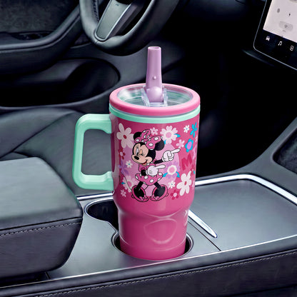 Minnie 640mL Double Walled Vacuum Insulated Tumbler with Straw & Handle