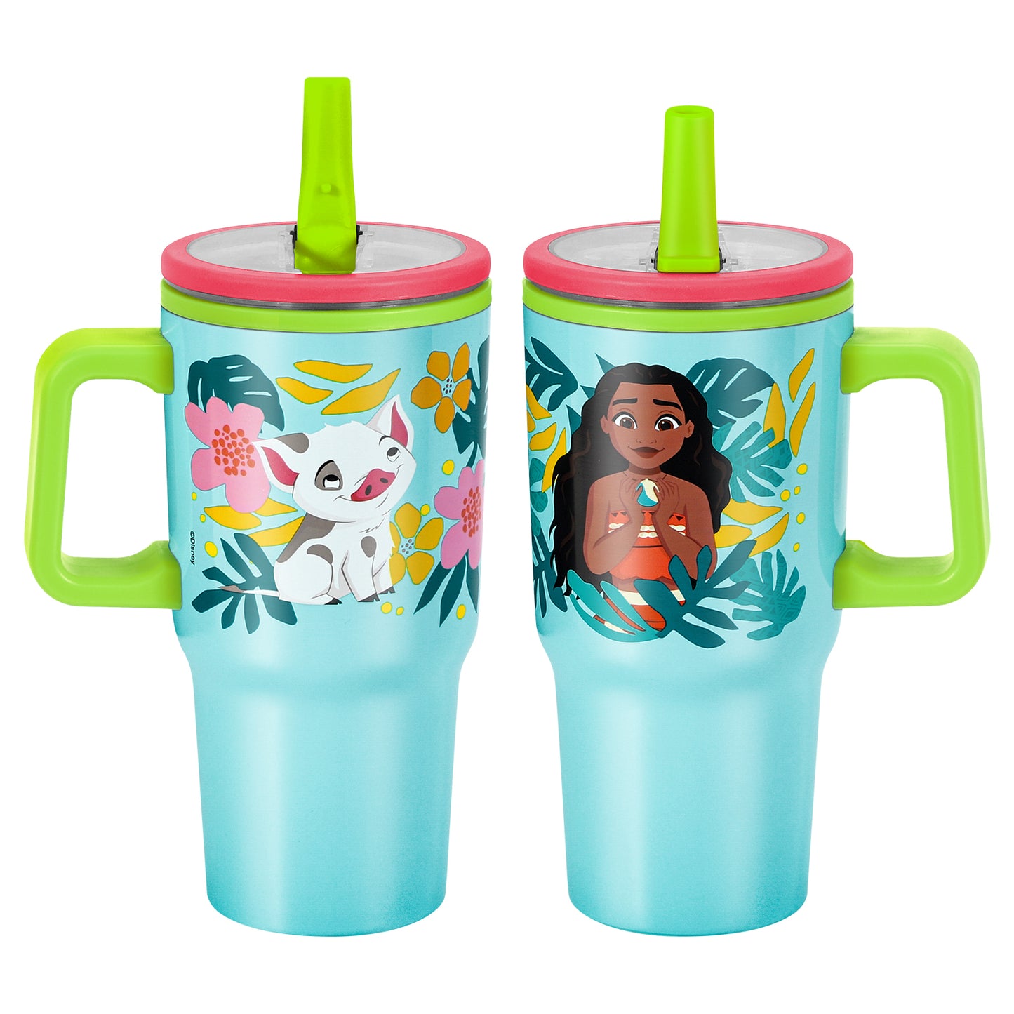 Moana 640mL Double Walled Vacuum Insulated Tumbler with Straw & Handle