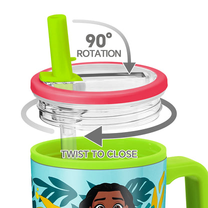 Moana 640mL Double Walled Vacuum Insulated Tumbler with Straw & Handle