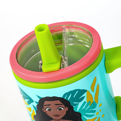 Moana 640mL Double Walled Vacuum Insulated Tumbler with Straw & Handle