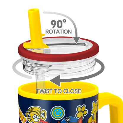 Paw Patrol Boy 640mL Double Walled Vacuum Insulated Tumbler with Straw & Handle