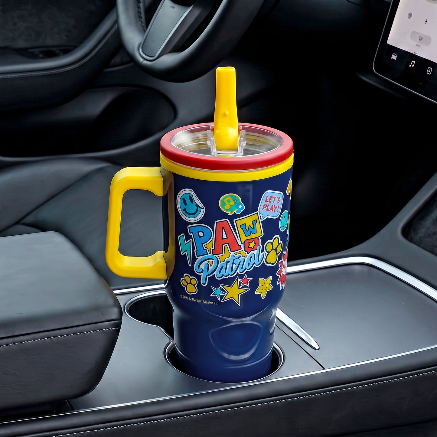 Paw Patrol Boy 640mL Double Walled Vacuum Insulated Tumbler with Straw & Handle
