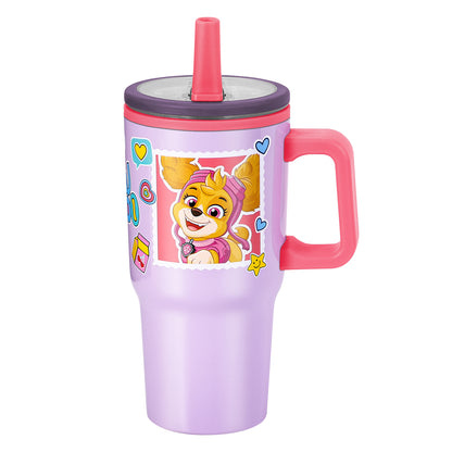 Paw Patrol Girl 640mL Double Walled Vacuum Insulated Tumbler with Straw & Handle