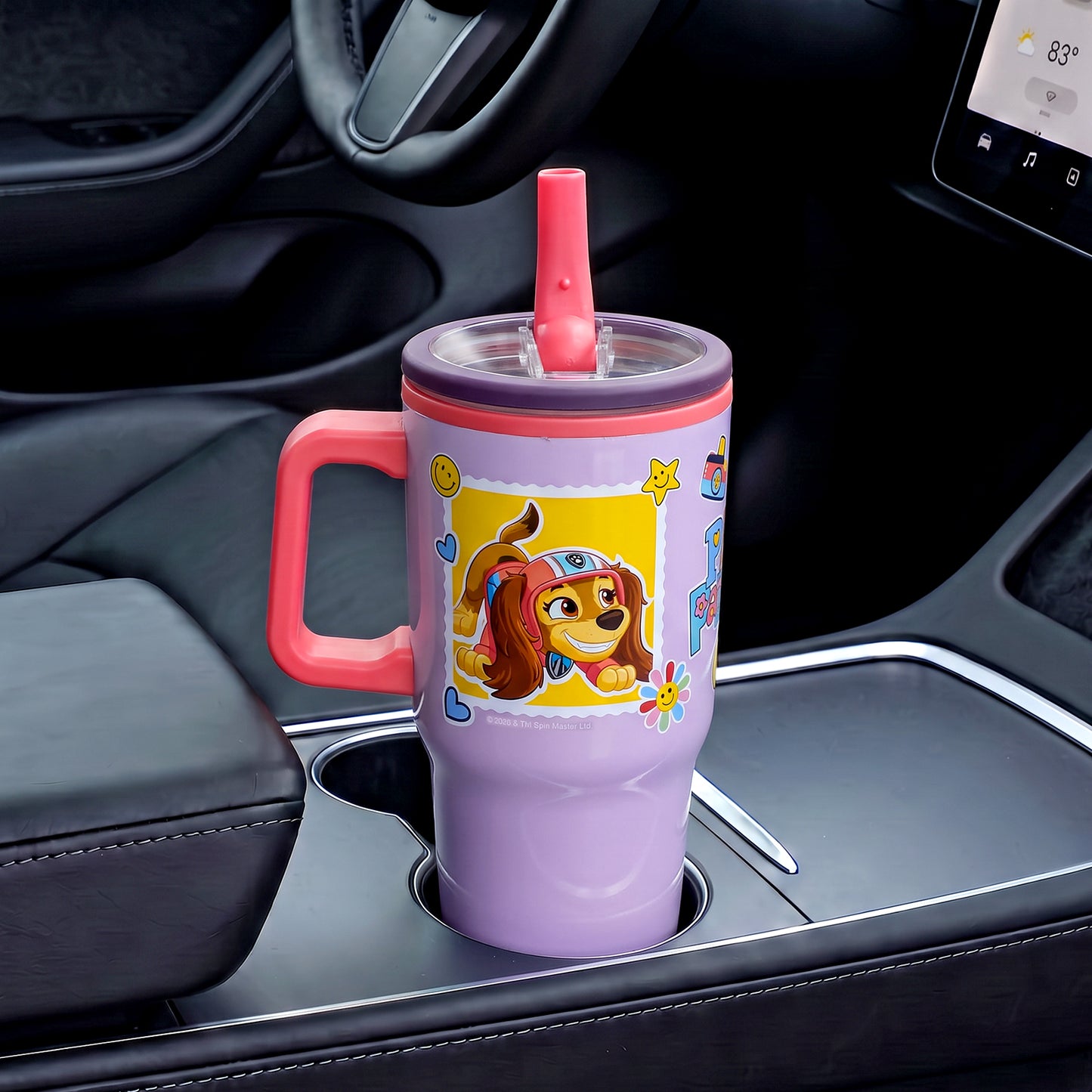 Paw Patrol Girl 640mL Double Walled Vacuum Insulated Tumbler with Straw & Handle