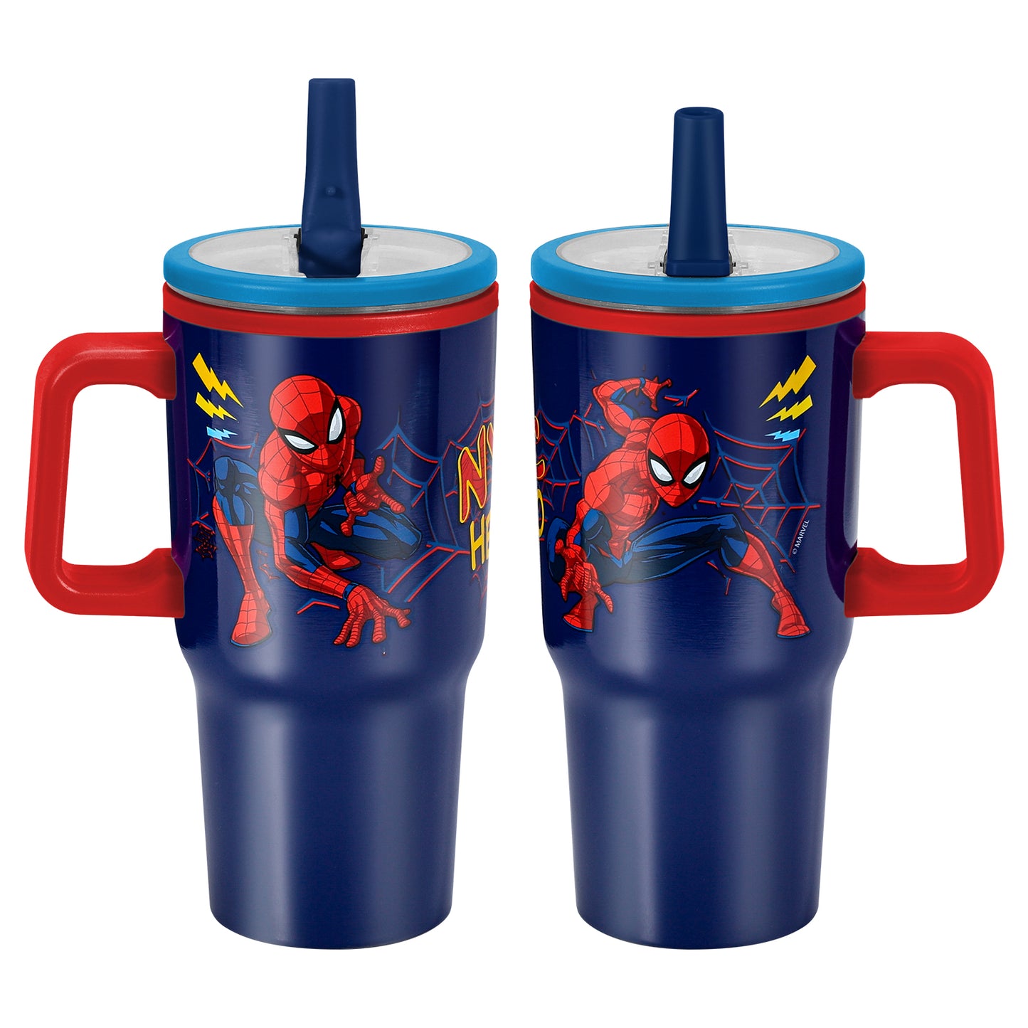 Spiderman 640mL Double Walled Vacuum Insulated Tumbler with Straw & Handle