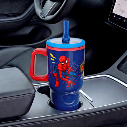 Spiderman 640mL Double Walled Vacuum Insulated Tumbler with Straw & Handle