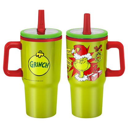 The Grinch 640mL Double Walled Vacuum Insulated Tumbler with Straw & Handle