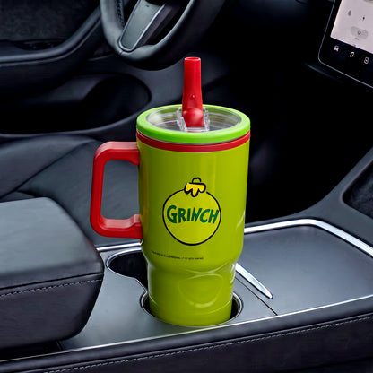 The Grinch 640mL Double Walled Vacuum Insulated Tumbler with Straw & Handle