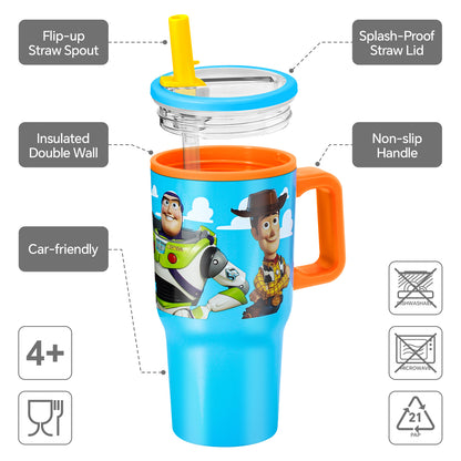 Toy Story 640mL Double Walled Vacuum Insulated Tumbler with Straw & Handle