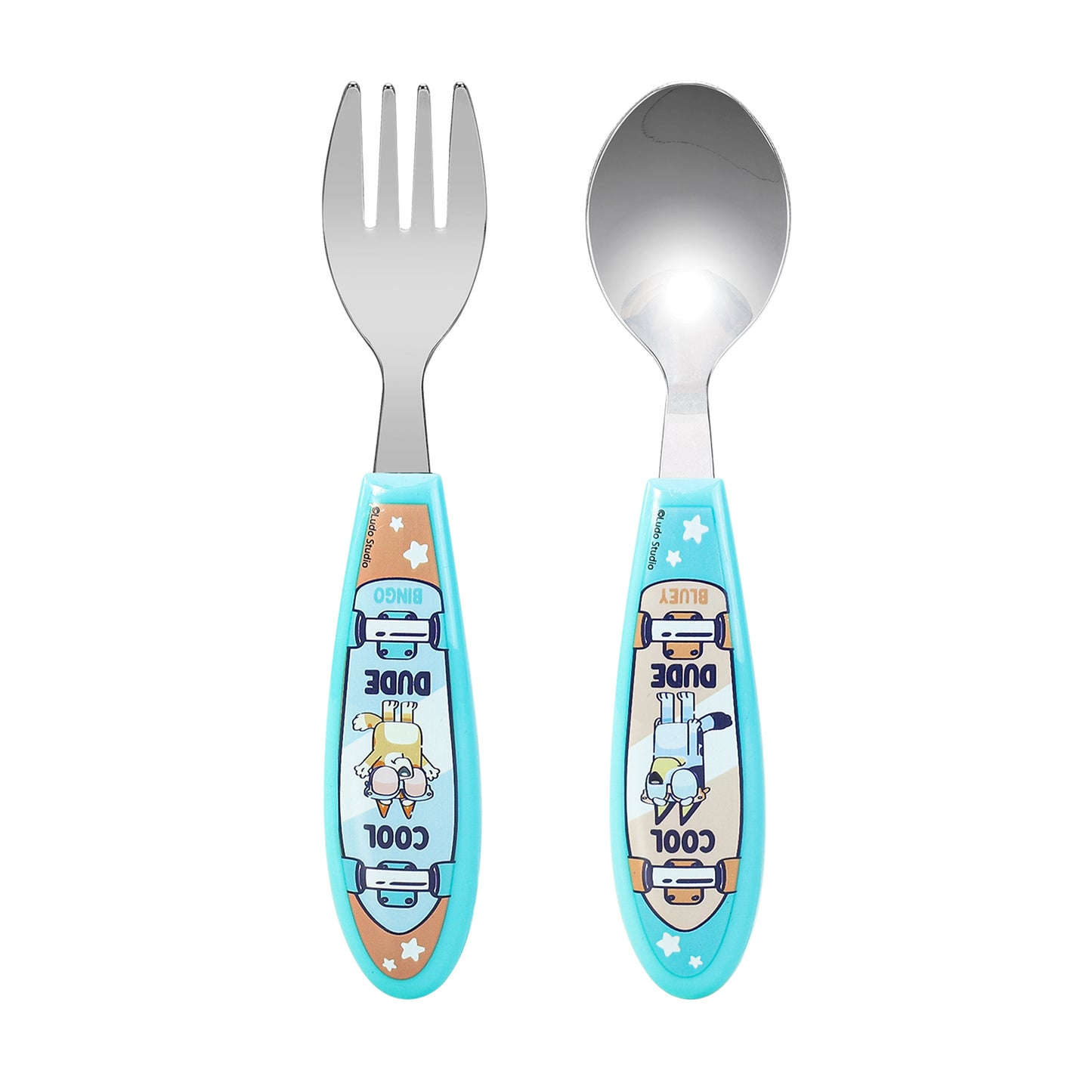 Bluey Children's Kids Ergonomic 2pcs Cutlery Set - Fork and Spoon