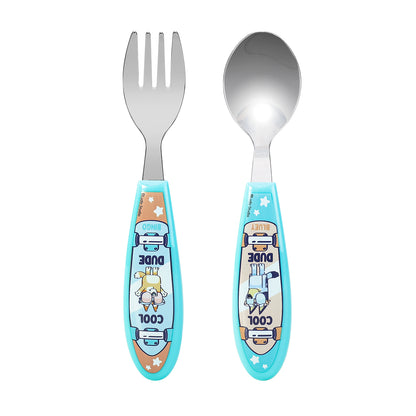 Bluey Children's Kids Ergonomic 2pcs Cutlery Set - Fork and Spoon