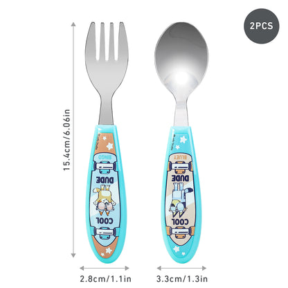 Bluey Children's Kids Ergonomic 2pcs Cutlery Set - Fork and Spoon