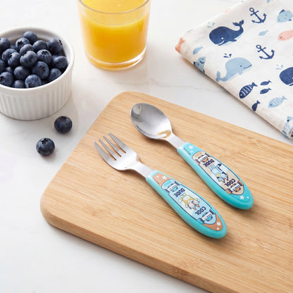 Bluey Children's Kids Ergonomic 2pcs Cutlery Set - Fork and Spoon