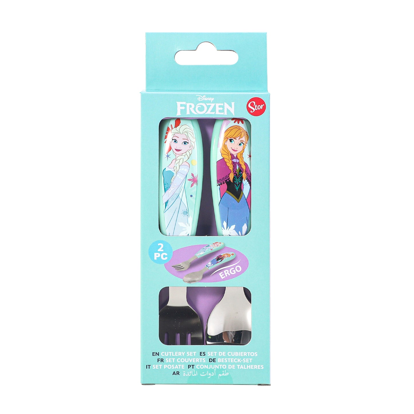 Frozen Kids 2 Piece Ergonomic Cutlery Set – Includes Fork and Spoon