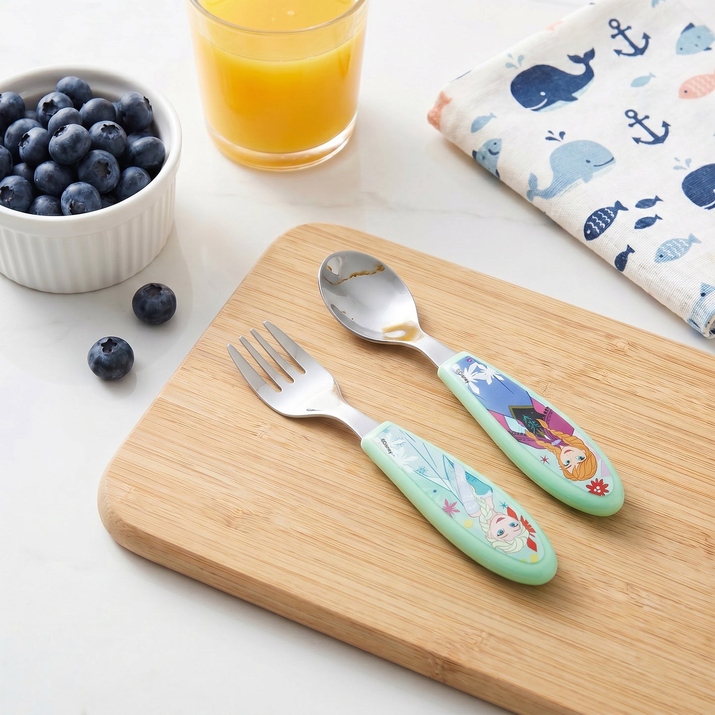 Frozen Kids 2 Piece Ergonomic Cutlery Set – Includes Fork and Spoon