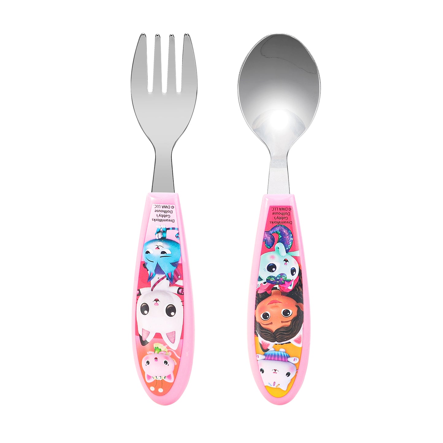 Gabby's Dollhouse Kids 2 Piece Cutlery Set – Includes Fork and Spoon