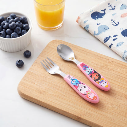 Gabby's Dollhouse Kids 2 Piece Cutlery Set – Includes Fork and Spoon
