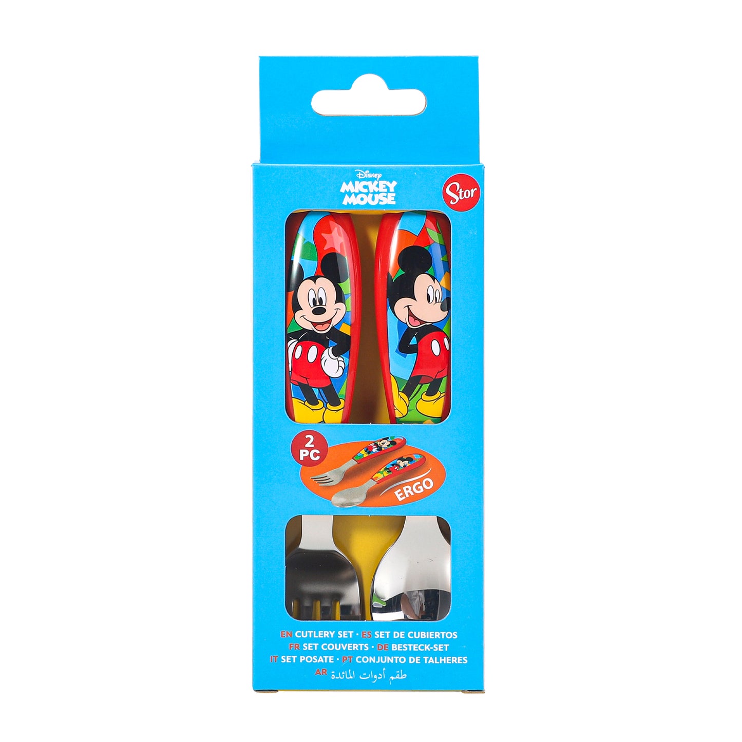Mickey Mouse Kids 2 Piece Cutlery Set – Includes Fork and Spoon