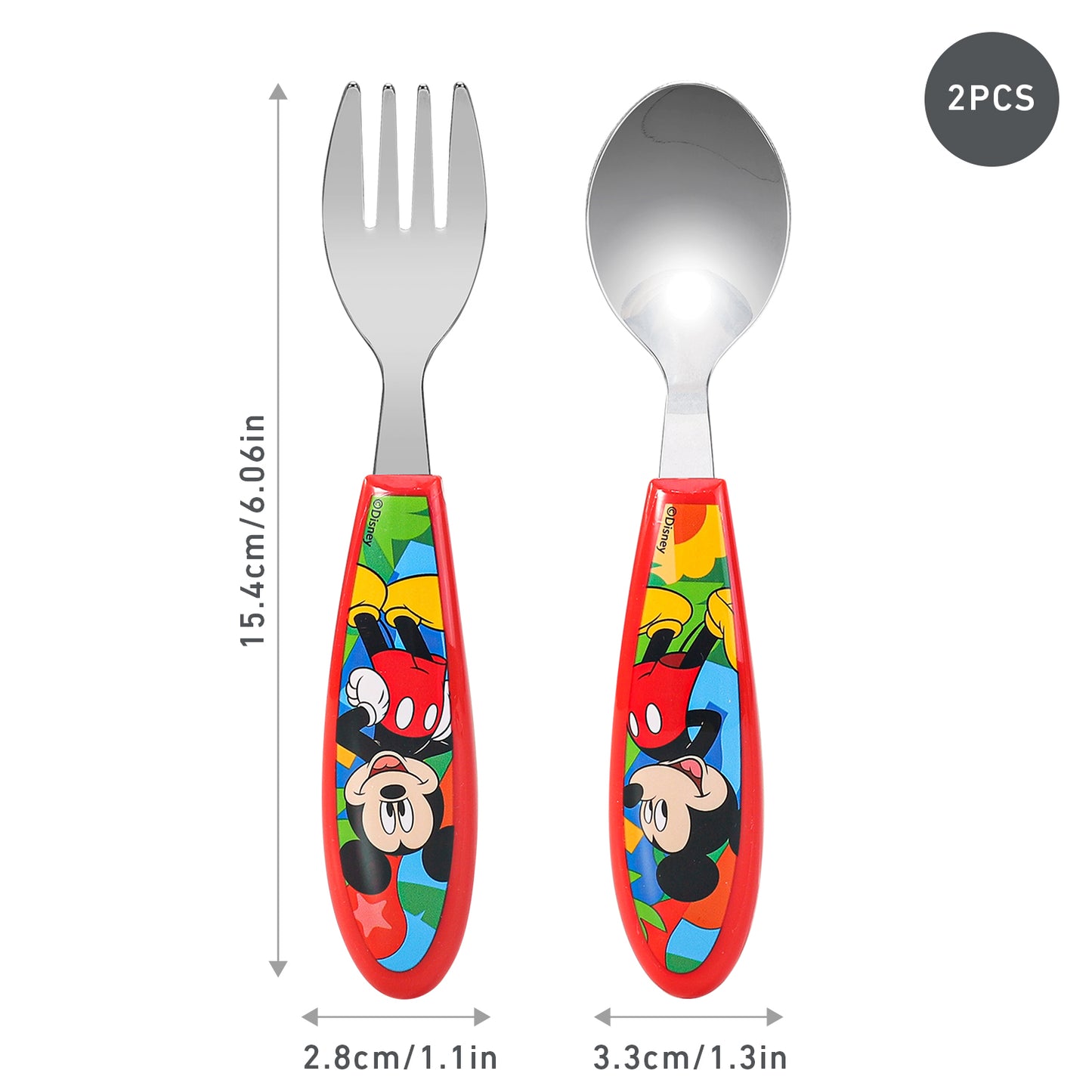 Mickey Mouse Kids 2 Piece Cutlery Set – Includes Fork and Spoon