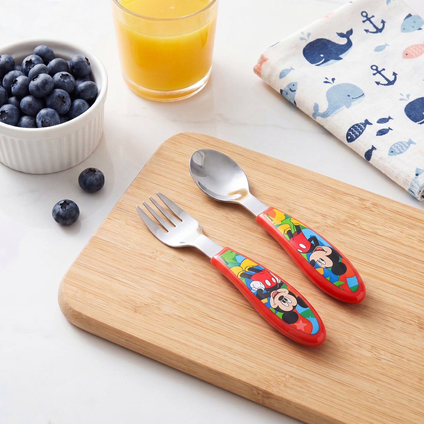 Mickey Mouse Kids 2 Piece Cutlery Set – Includes Fork and Spoon