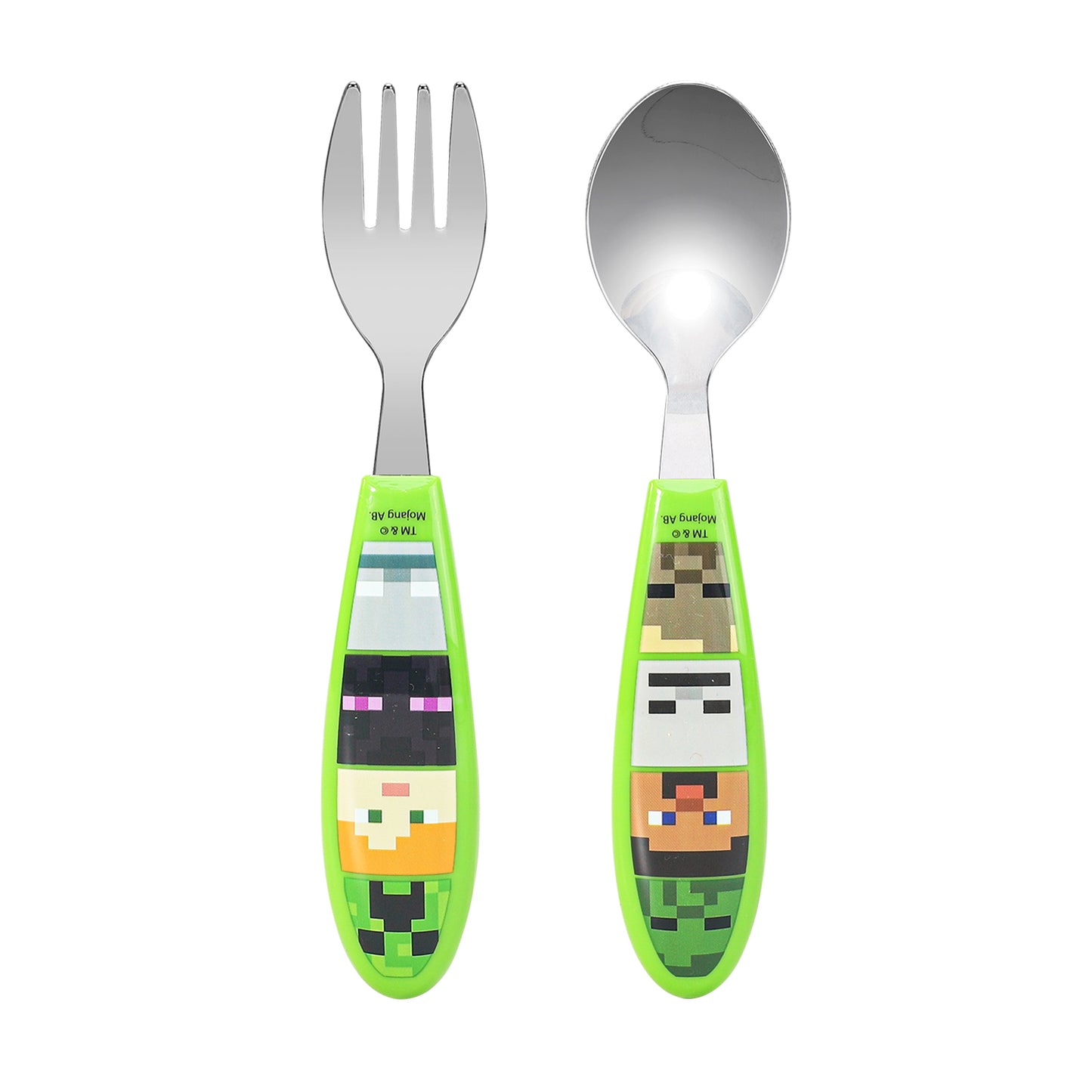 Minecraft Kids 2 Piece Cutlery Set – Includes Fork and Spoon