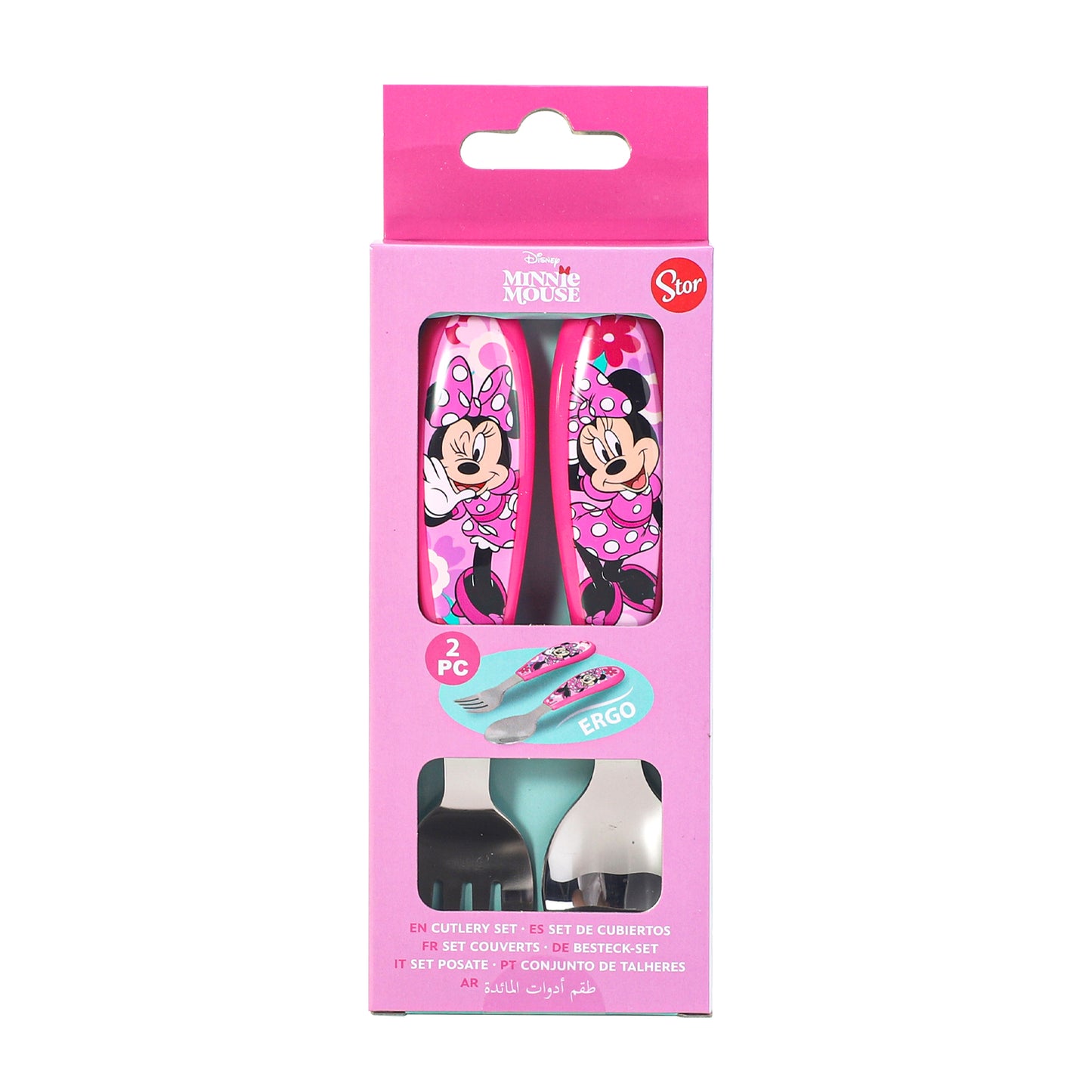 Minnie Mouse Kids 2 Piece Cutlery Set – Includes Fork and Spoon